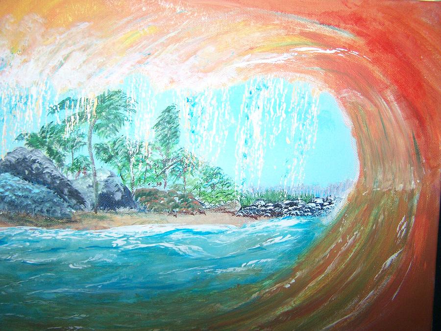 Wave Painting - Totally Tubular by Dale Carr