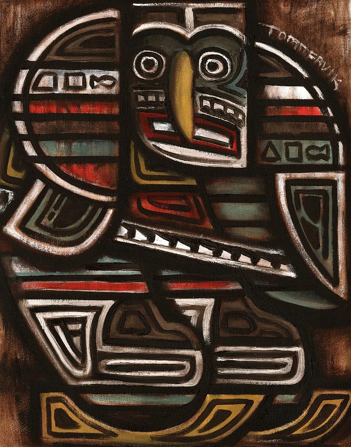 Hockey Painting - Tommervik Totem Hockey Player Art Print by Tommervik Hockey Painting - Tommervik Totem Hockey Player Art Print by Tommervik