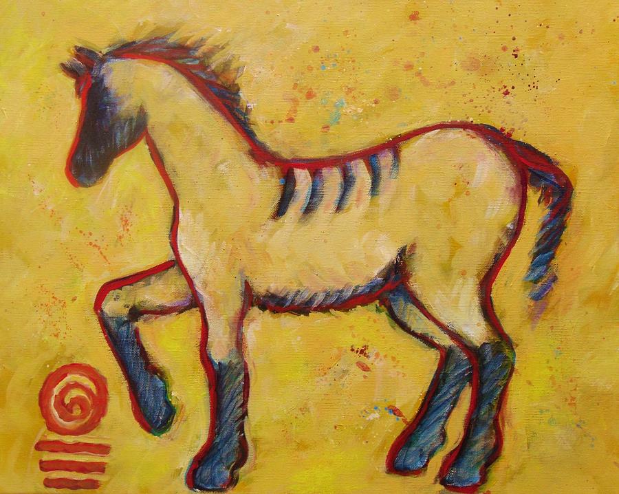Totem Horse Painting by Carol Suzanne Niebuhr