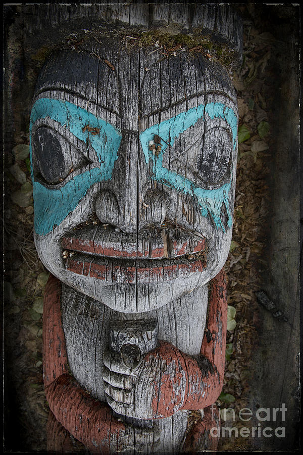 Totem Pole Photograph - Totem Pole Figure by David Arment