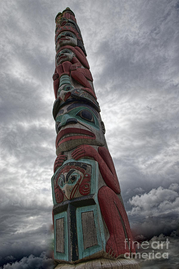 Totem Pole in the Clouds Photograph by David Arment