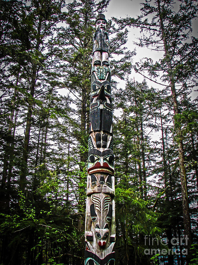 Totem Pole Of Southeast Alaska Photograph by Robert Bales