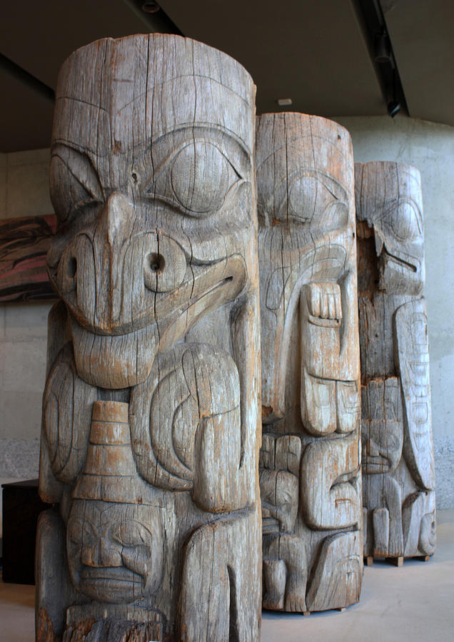 Totem Poles Photograph by Gerry Bates