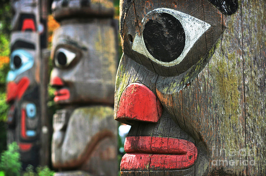 Totem Poles Photograph by JR Photography