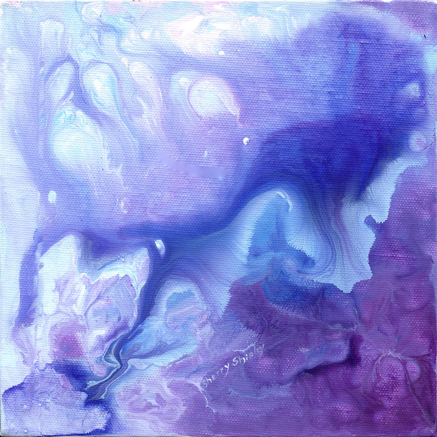 Abstract Painting - Touch of Iris by Sherry Shipley