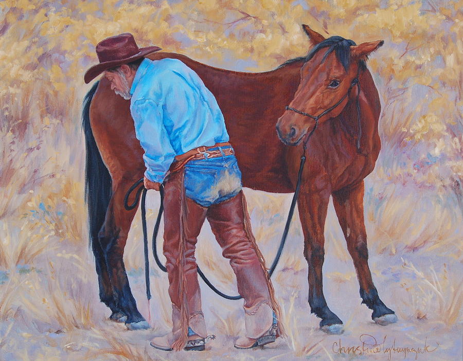 Turn about is fair play  Painting by Christine Lytwynczuk