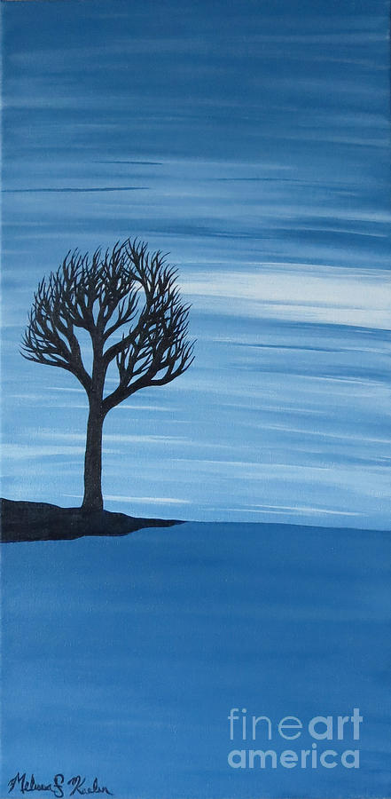 Nature Painting - Touching Blues by Melissa F Kaelin