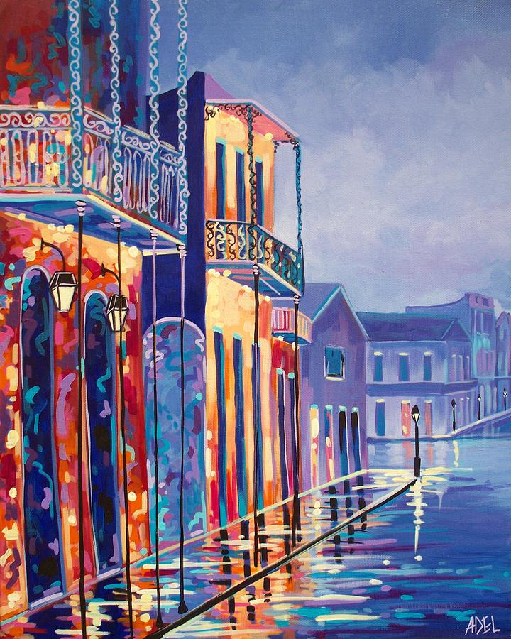 New Orleans Painting - Toulouse at Bourbon New Orleans by Elaine Cummins