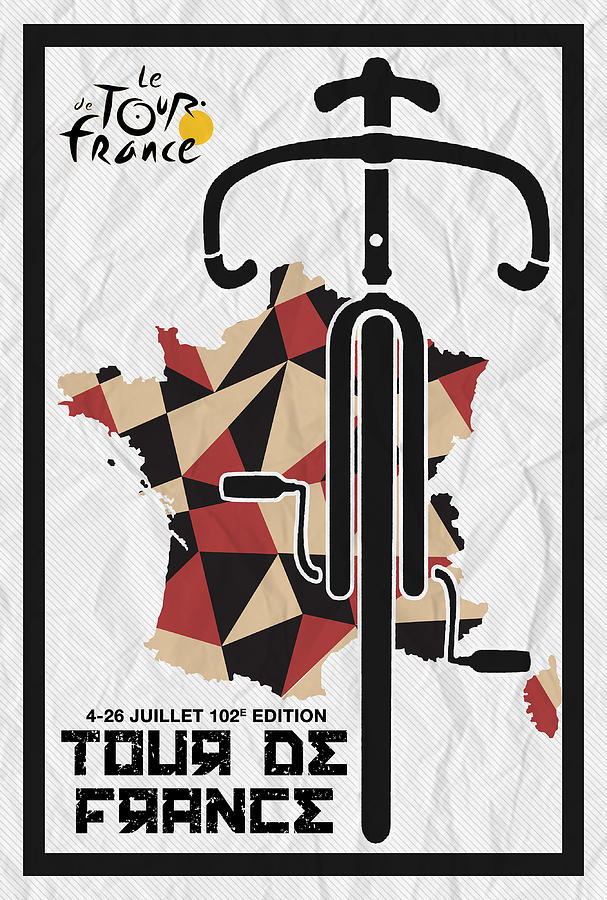Tour de France 2015 Minimalist Poster Digital Art by Celestial Images