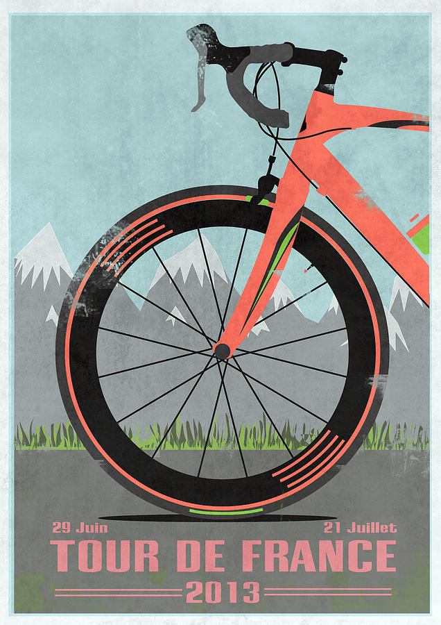 Bicycle Digital Art - Tour De France Bike by Andy Scullion