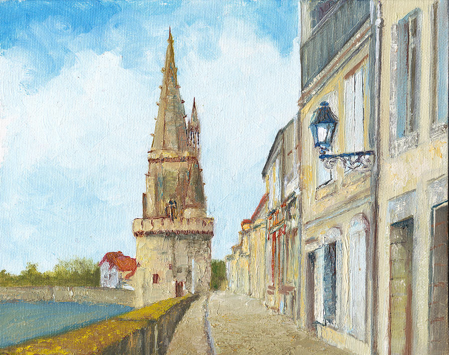 Tour de la Lanterne La Rochelle France Painting by Dai Wynn