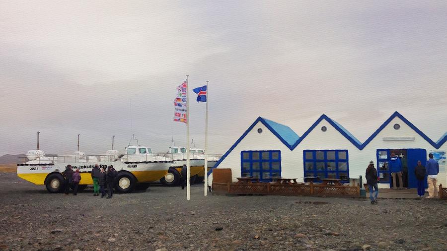 Tourist center at the Ice Lagoon in Iceland Photograph by Victoria Porter