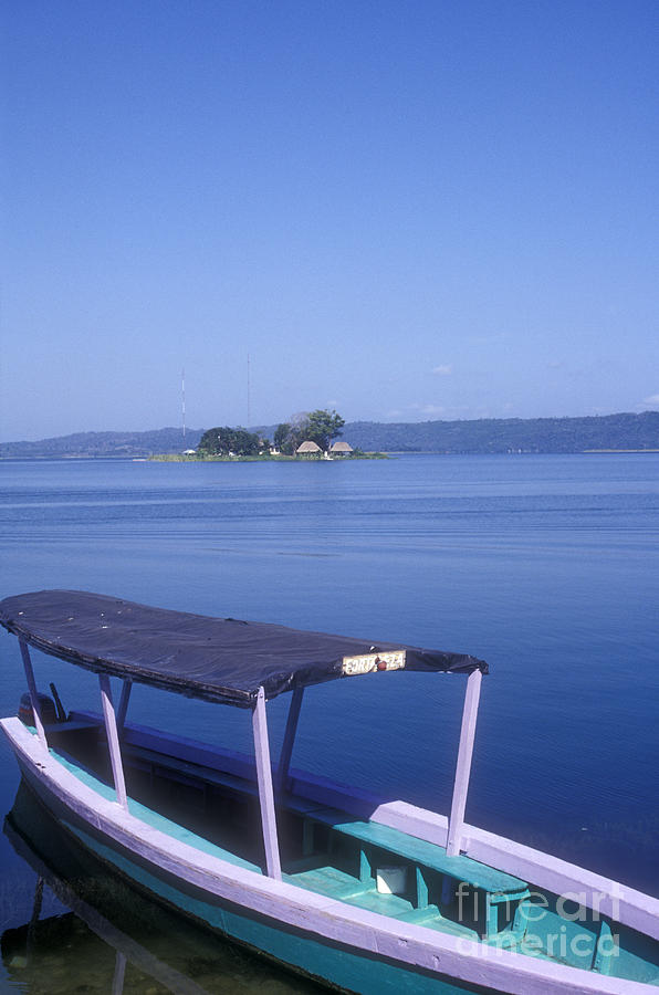 Tourist Launch Lake Peten Itza Guatemala Photograph