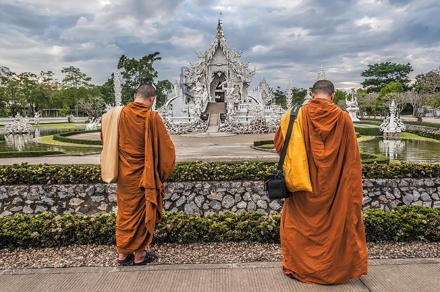Tourist Monks Photograph by Maria Coulson