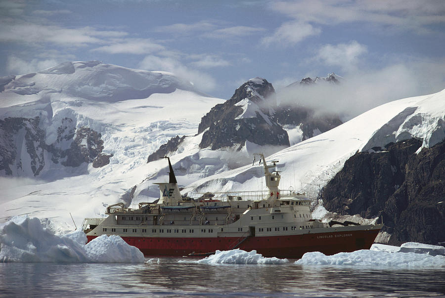 Tourist Ship In Antarctica Photograph by Robert Hernandez