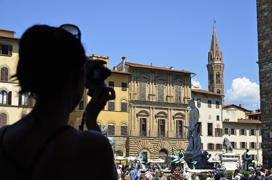 Tourist taking pictures of Florence Photograph by Sami Sarkis | Fine ...