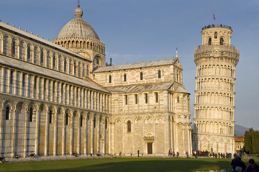 Architecture Photograph - Tourists At Cathedral, Pisa Cathedral by Panoramic Images