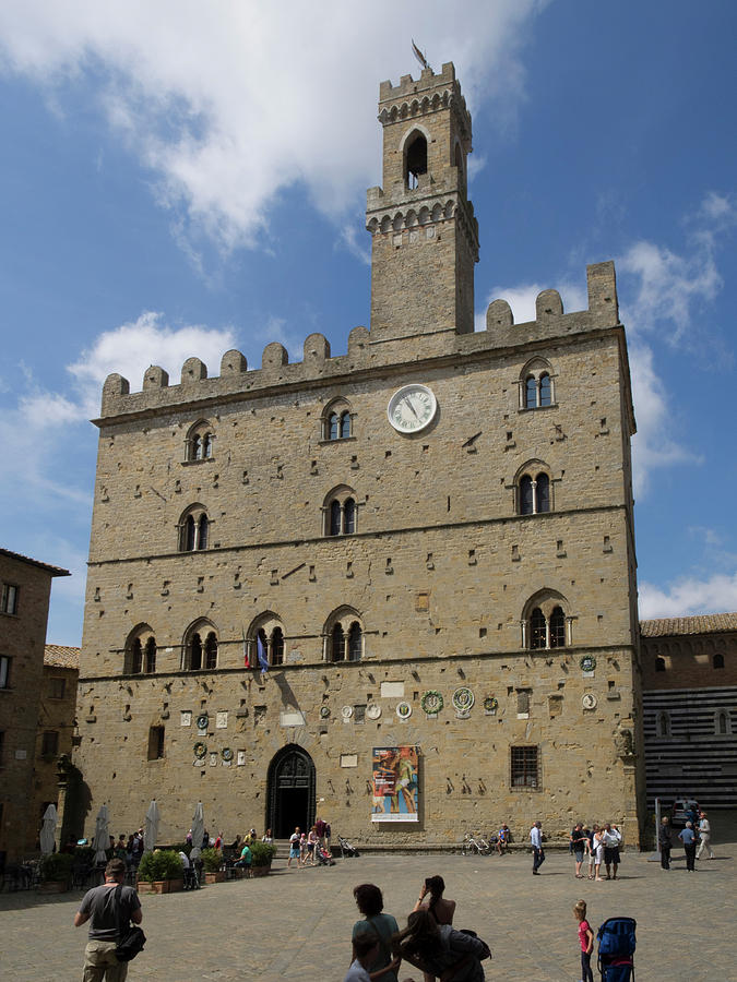 Tourists At Palazzo Dei Priori, Piazza Photograph by Panoramic Images