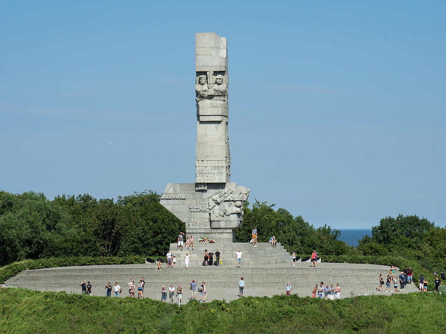 Tourists At The Westerplatte Monument Photograph by Panoramic Images