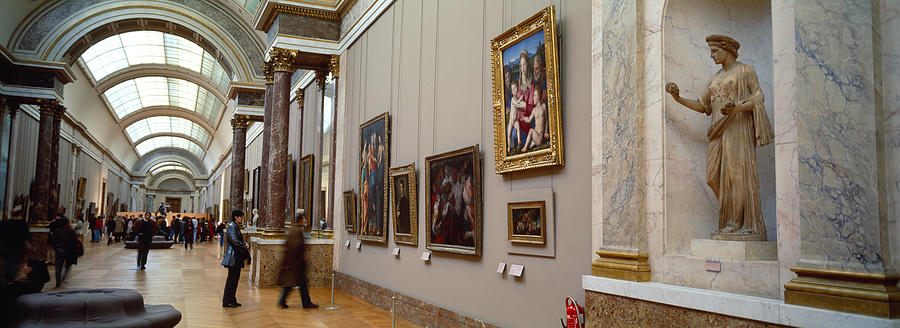 Tourists In An Art Museum, Musee Du Photograph by Panoramic Images
