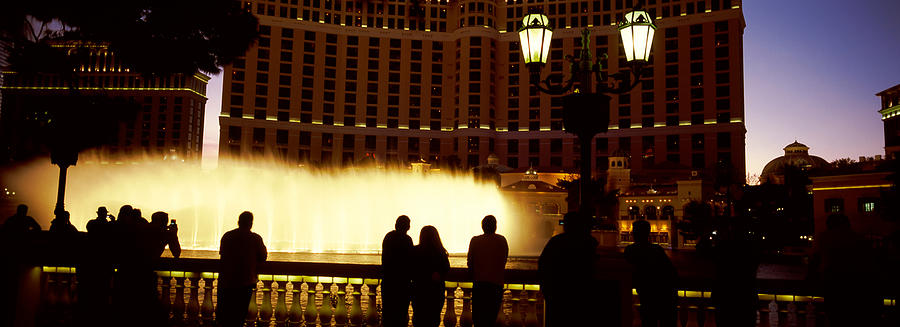 Architecture Photograph - Tourists Looking At A Fountain, Las by Panoramic Images