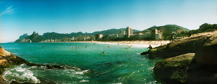 Summer Photograph - Tourists On The Beach, Ipanema Beach by Panoramic Images