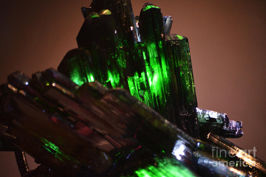 Tourmaline Crystal Macro Photograph by Shawn OBrien
