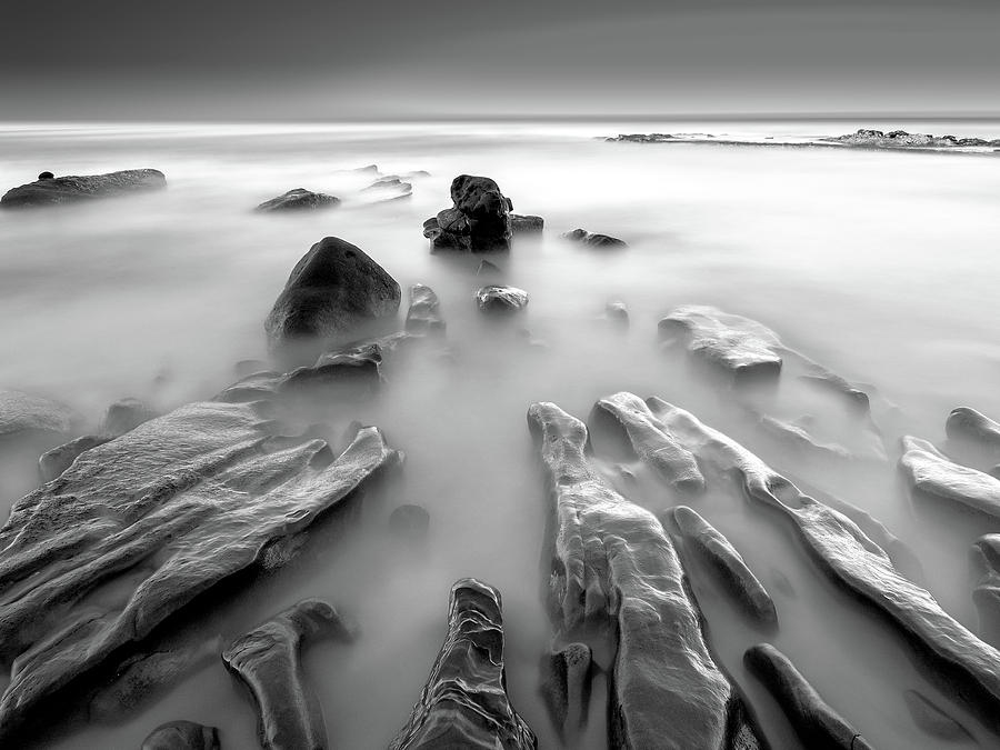 Black And White Photograph - Toward The Sea by Yi Fan