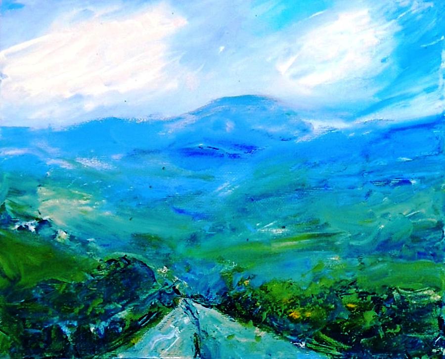Towards The Blue Wicklow Mountains Painting by Trudi Doyle