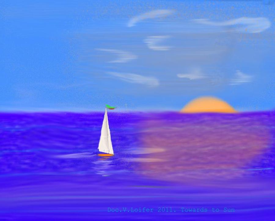 Towards to Sun. Digital Art by Dr Loifer Vladimir