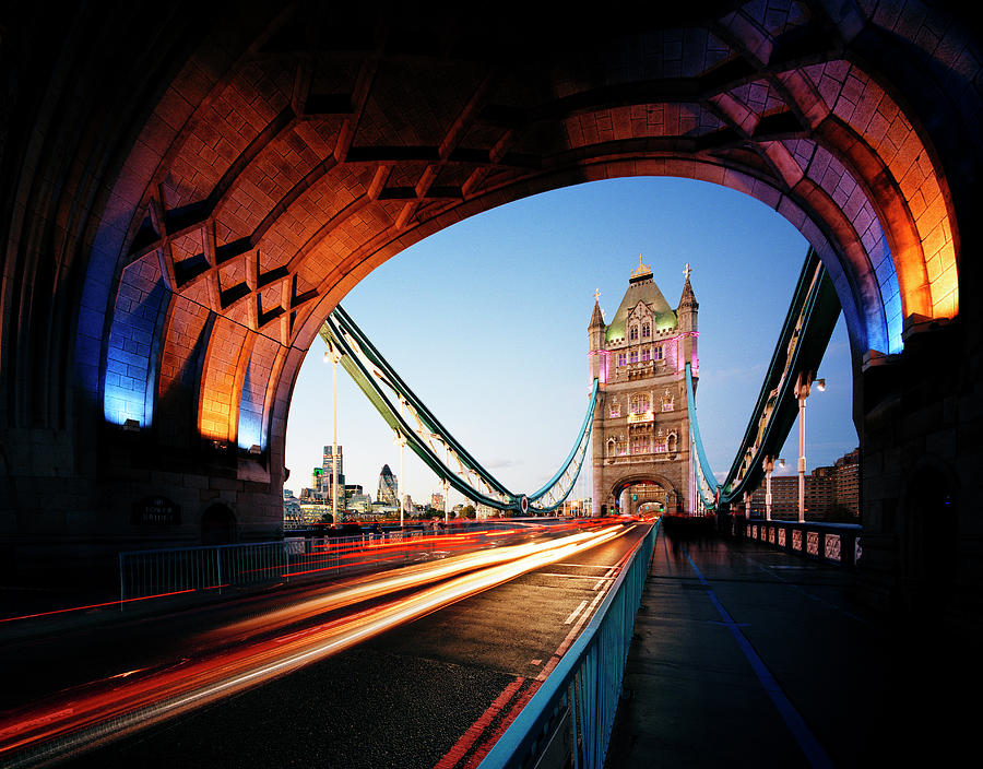 Tower Bridge And City Of London At Dusk Photograph by Gary Yeowell
