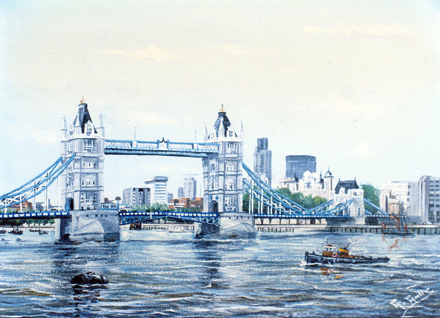 Tower Bridge and The City of London Painting by Mackenzie Moulton