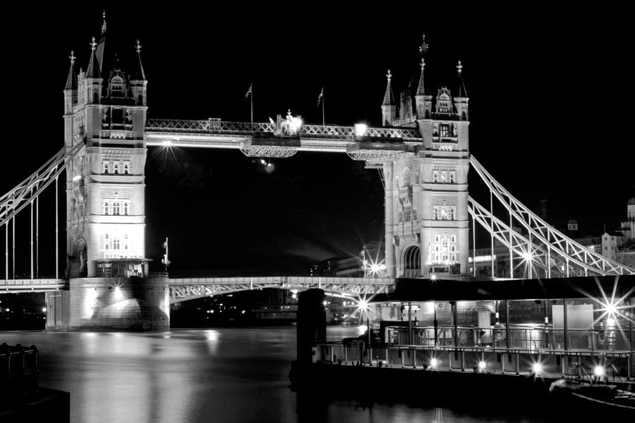 Tower Bridge at Night Photograph by Maj Seda