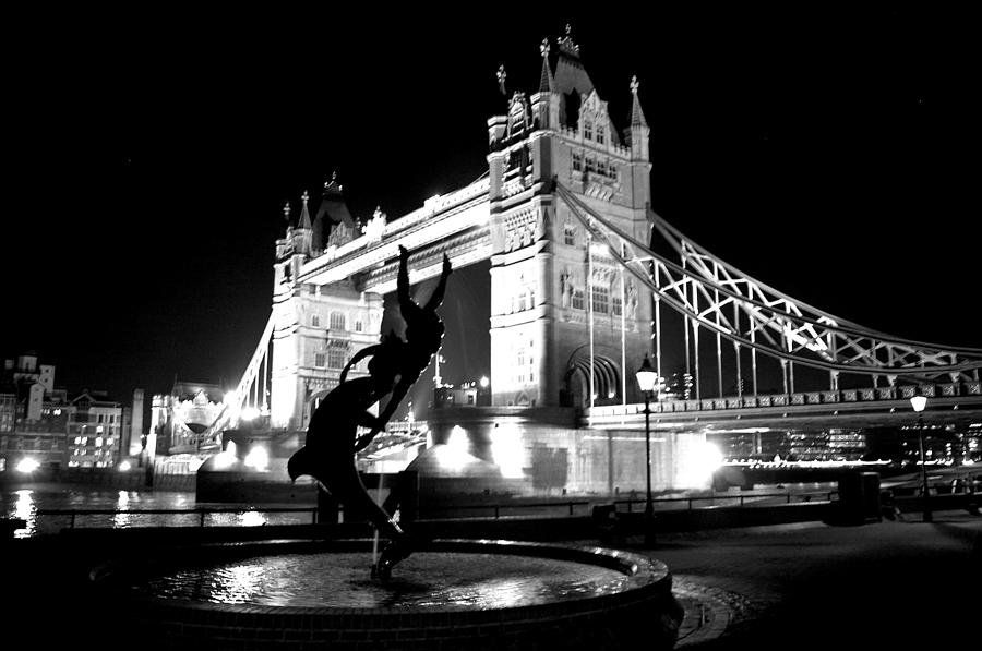 Tower Bridge Black and White London Photograph by Steven Richman