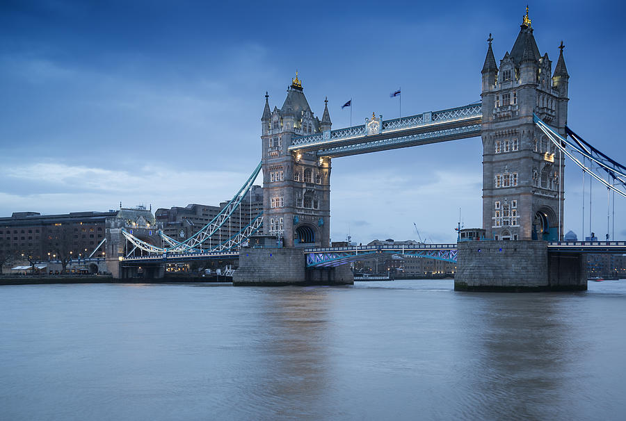 Tower Bridge Blue Photograph by Matthew Gibson - Fine Art America