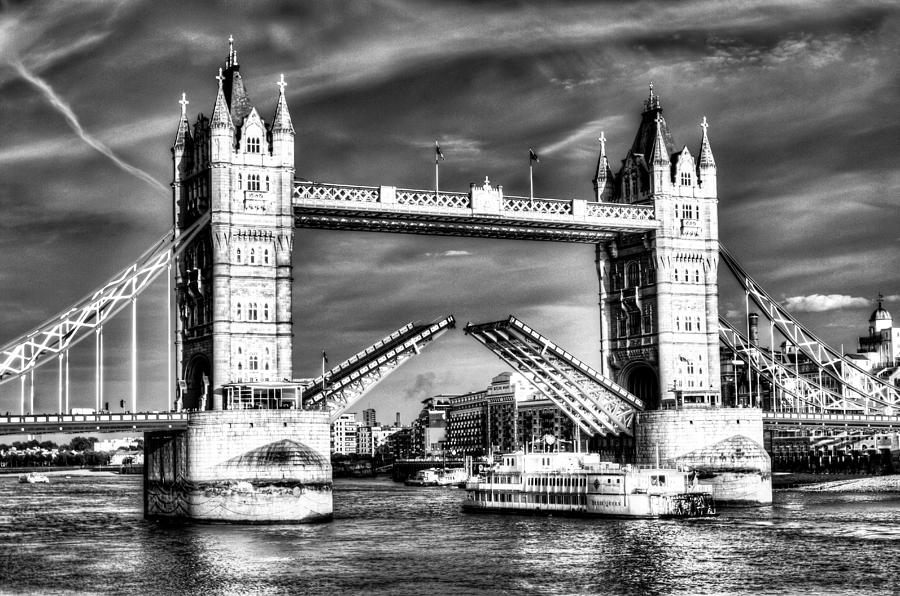 New Orleans Photograph - Tower Bridge London and the Dixie Queen by David Pyatt