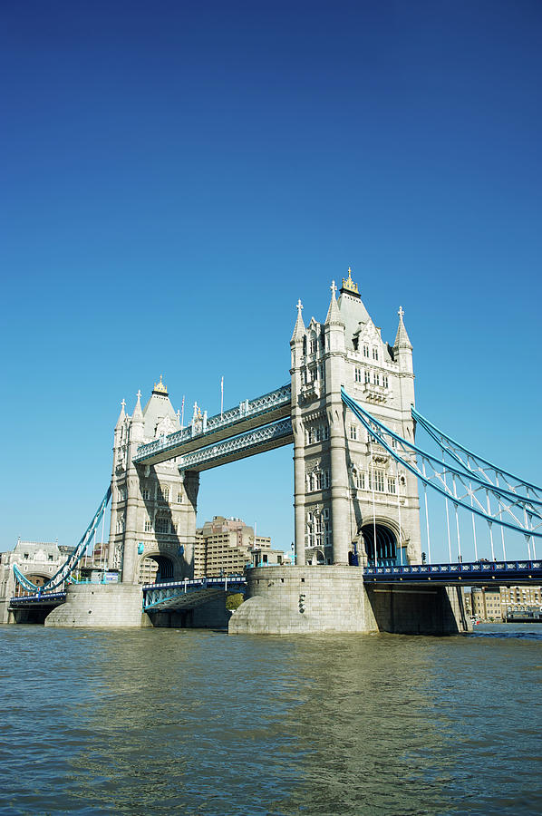 Tower Bridge London Bright Blue Sky Day Photograph by Peskymonkey