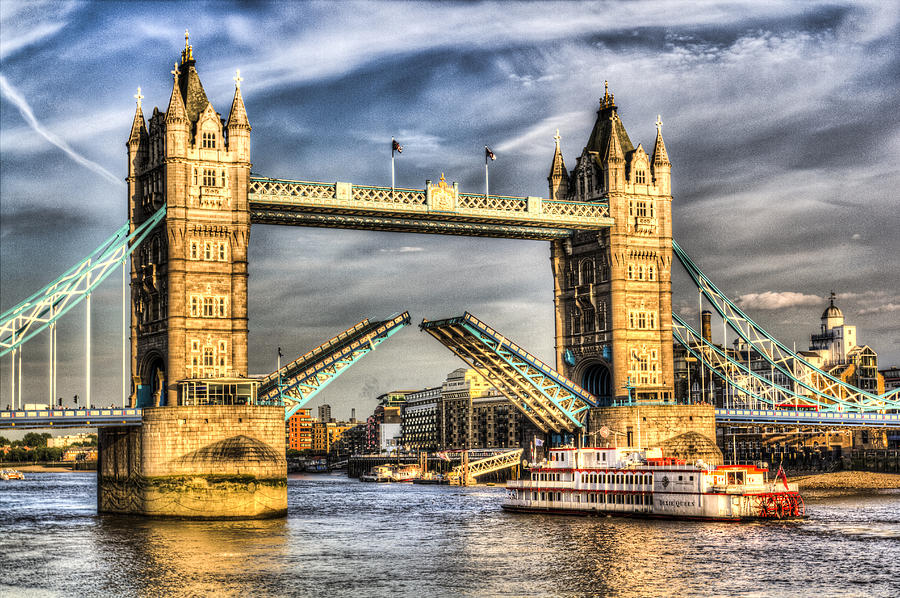 Tower Bridge London opening Photograph by David Pyatt