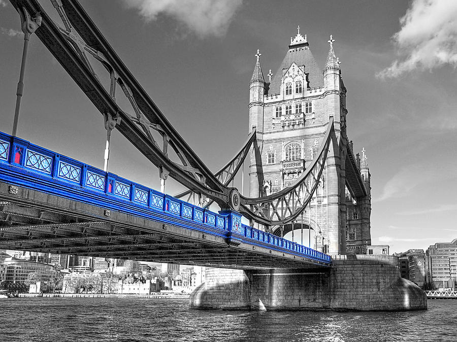 Tower Bridge London Selective Color Photograph by Gill Billington
