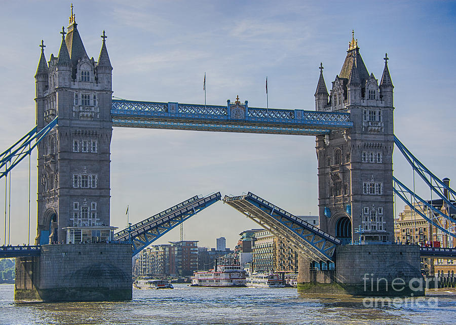 Tower Bridge Opened Photograph by Chris Thaxter