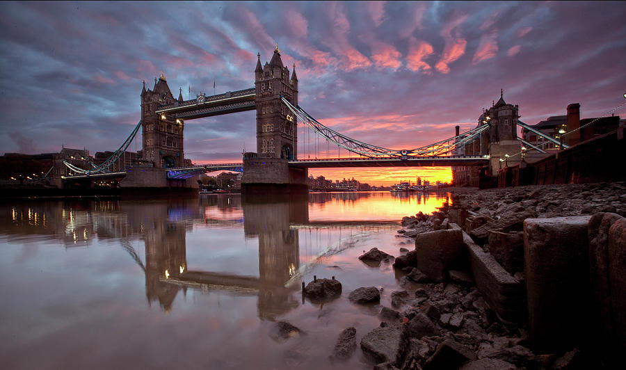 Tower Bridge Sunrise Photograph by Esslingerphoto.com