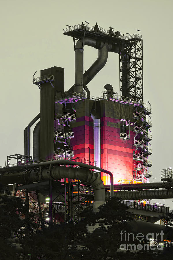 Tower Of A Coking Plant Colorkey Photograph