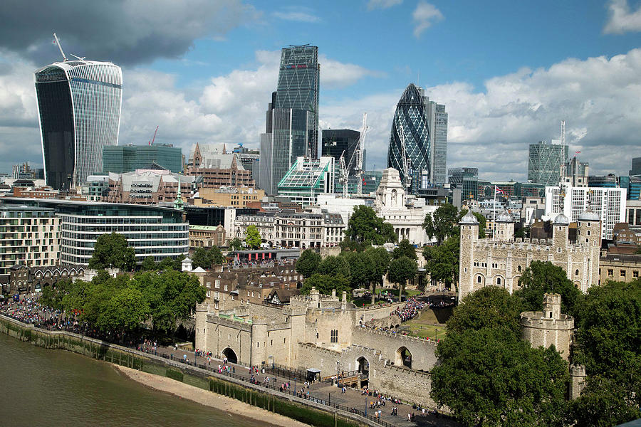 Tower Of London And City Skyscrapers Photograph by Mark Thomas/science Photo Library
