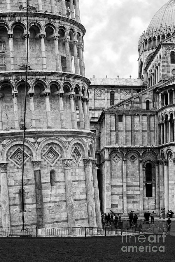 Tower Of Pisa BW Photograph by Timothy Hacker