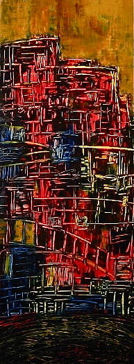 Tower of Sticks Painting by Janice Nabors Raiteri