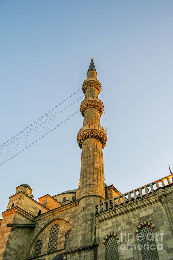 Tower of Suleymaniye mosque in evening Photograph by Patricia Hofmeester