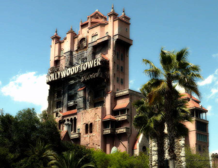 Sign Photograph - Tower Of Terror Walt Disney World by Thomas Woolworth
