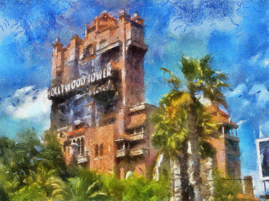 Sign Photograph - Tower Of Terror WDW Photo Art by Thomas Woolworth