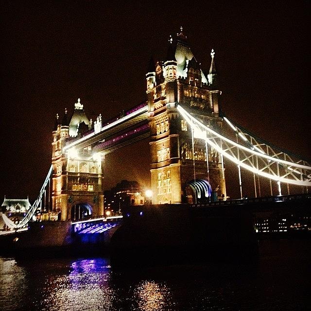 London Photograph - #towerbridge #london #londonbynight by Emma Dennis