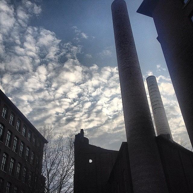 Towering Chimneys Of Old Renovated Mill Photograph by Raam Dev